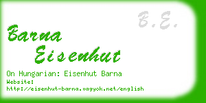 barna eisenhut business card